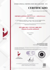 Certificado ISO 14001:2015